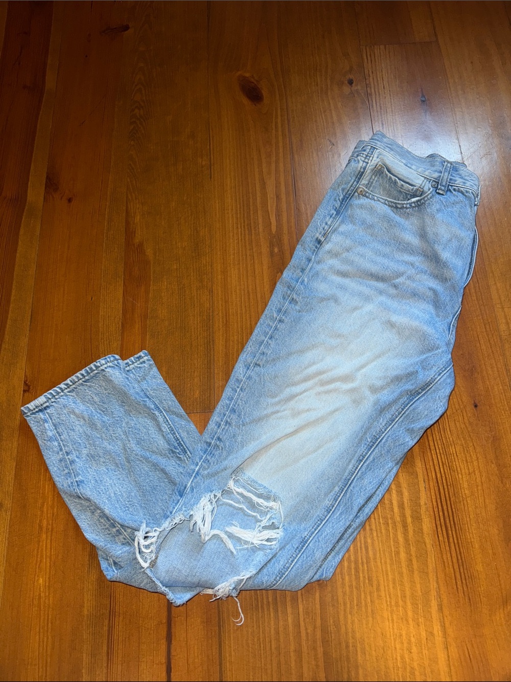 American Eagle Outfitters Light Blue Straight Leg Jeans